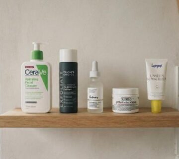 daily skincare routine for beginners with five simple products in order