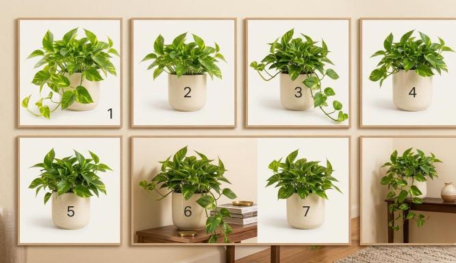seven low maintenance indoor plants for beginners collage